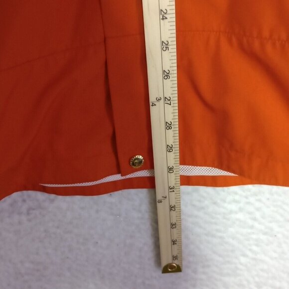 Lauren Ralph Lauren Womens Size 1X Orange Windbreaker Jacket Stowable Hood EUC - Picture 7 of 13